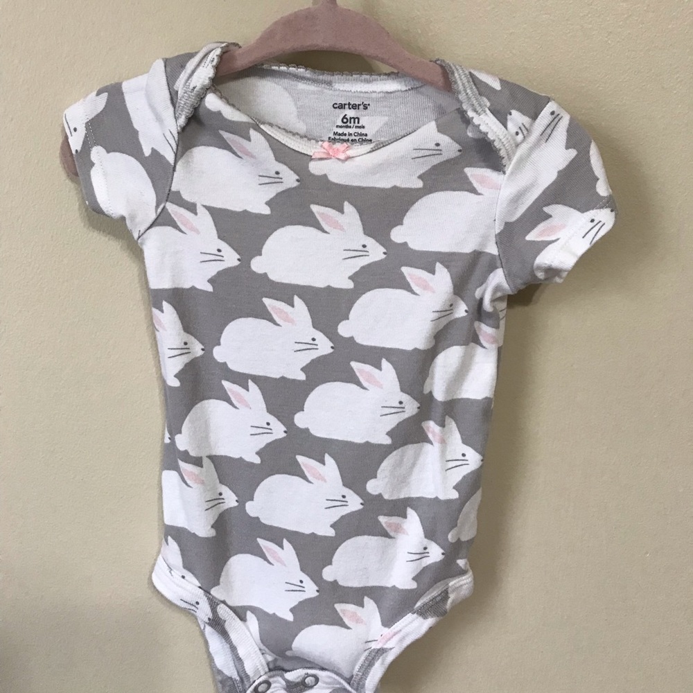 Grey bunny onesie. 6 months.